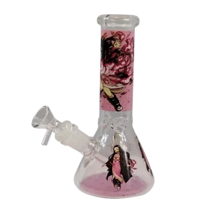 8IB011 - 8-Inch Borosilicate Glass Beaker Water Pipe (Anime Demon Slayer Nezuko Kamado)