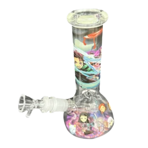 8IB017 - 8-Inch Borosilicate Glass Beaker Water Pipe (Anime Demon Slayer Tanjiro)