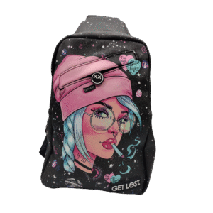BP-SL-004 Premium Saffiano Smell Proof Backpack (Pink Hat Girl)