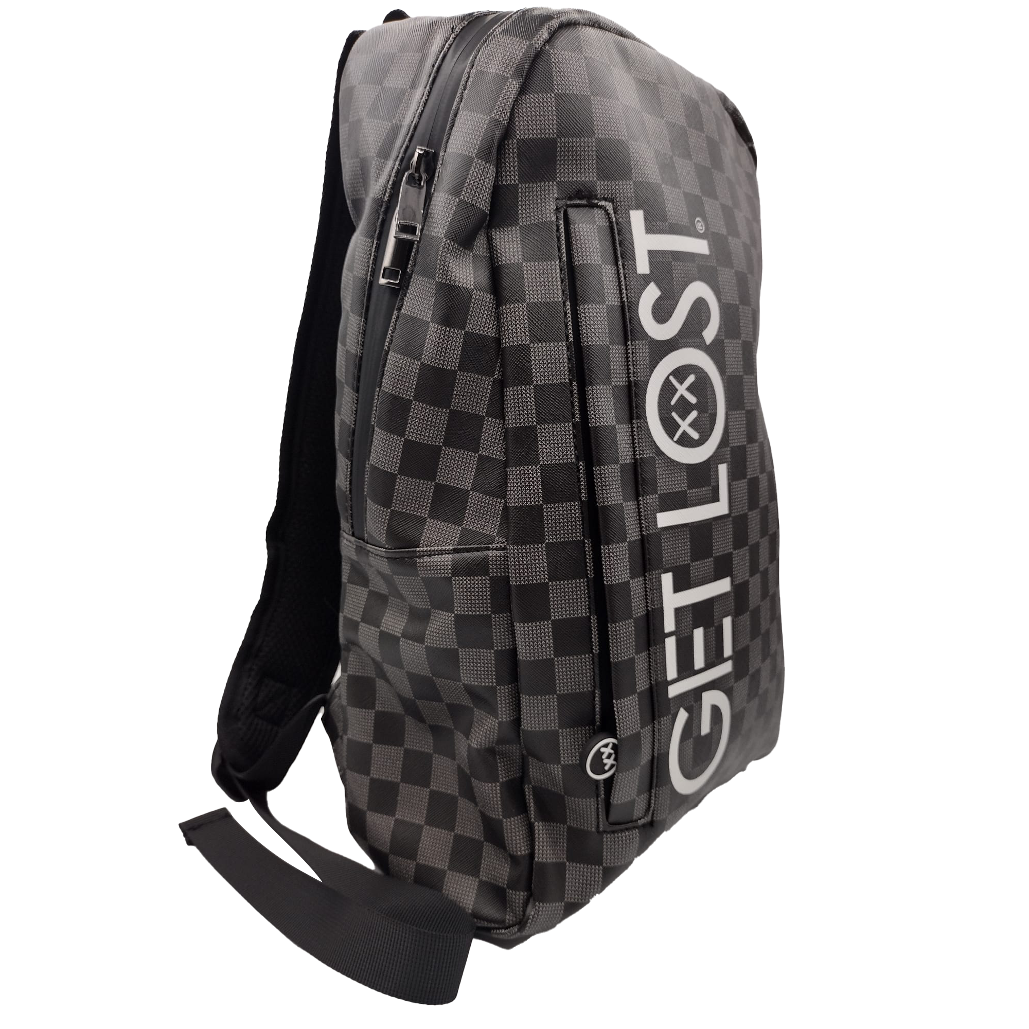 BP-SL-018 Premium Saffiano Smell Proof Backpack (Black Squares) - Image 7