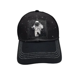 CSPP-002 Get Lost Secret Zipper Pocket Cap – Smell-Proof Stash Hat (Astronaut Floating In Space)