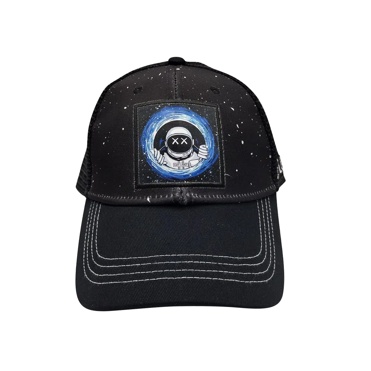 CSPP-005 Get Lost Secret Zipper Pocket Cap – Smell-Proof Stash Hat (Astronaut Peaking Out)