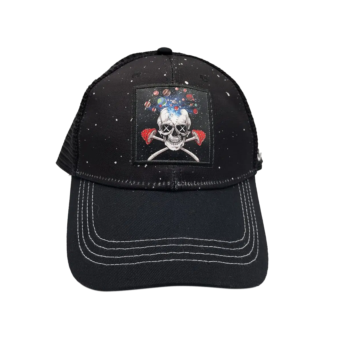CSPP-008 Get Lost Secret Zipper Pocket Cap – Smell-Proof Stash Hat (Galactic Skull)