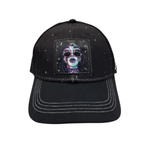 CSPP-019 Get Lost Secret Zipper Pocket Cap – Smell-Proof Stash Hat (Stone Woman With Glasses)