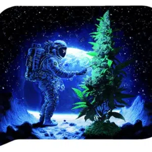 FRT3D-SM-003 Get Lost Small 3D Rolling Tray With Magnetic Lid Cover (Astronaut Weed Tree)