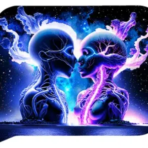 FRT3D-SM-008 Get Lost Small 3D Rolling Tray With Magnetic Lid Cover (Two Souls Kissing)