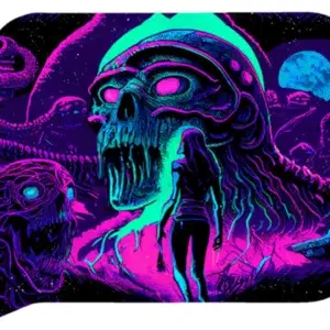 FRT3D-SM-010 Get Lost Small 3D Rolling Tray With Magnetic Lid Cover (Monsters and Woman)