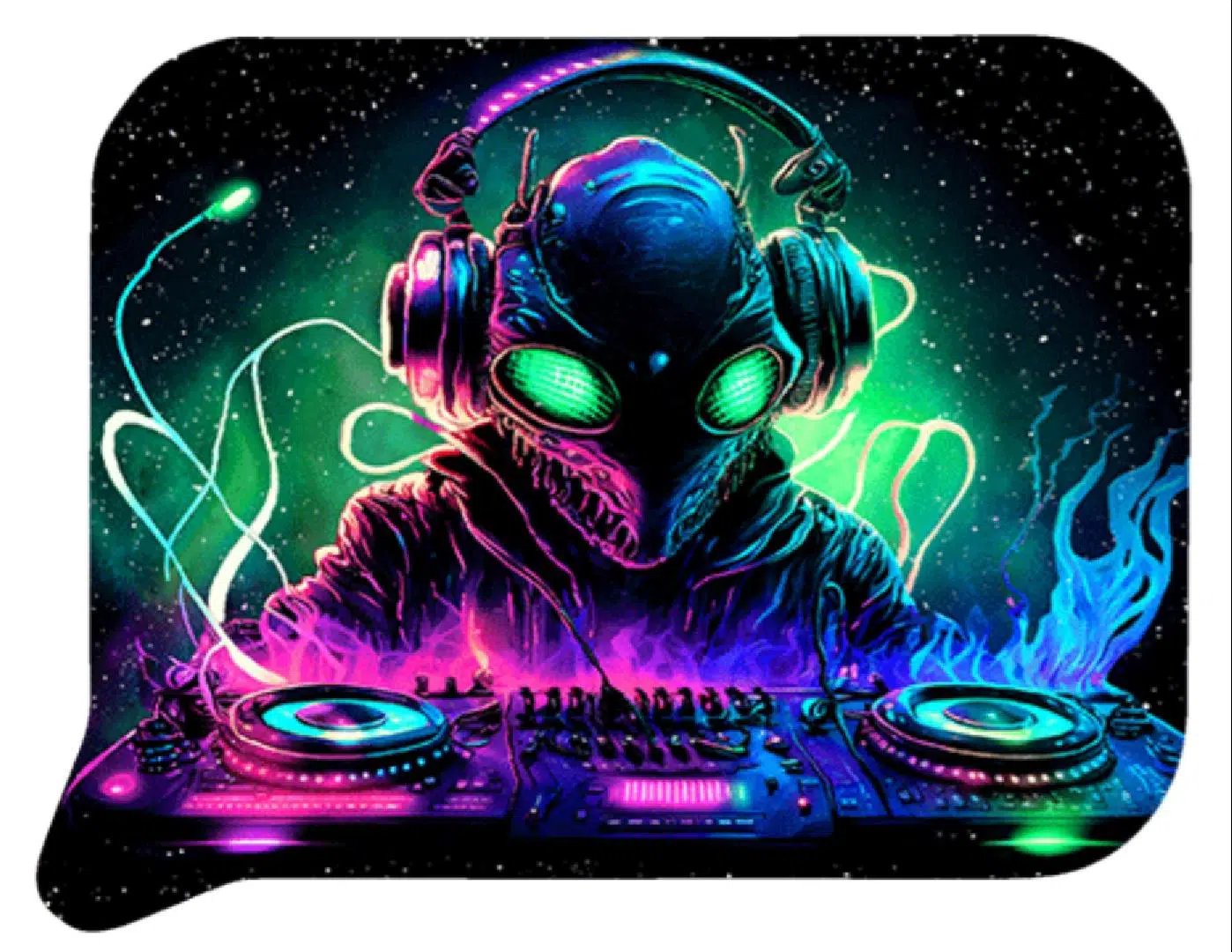 FRT3D-SM-013 Get Lost Small 3D Rolling Tray With Magnetic Lid Cover (Alien DJ)