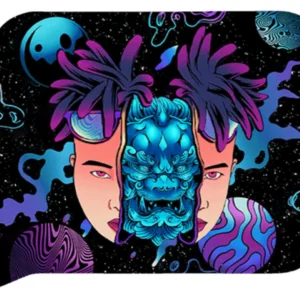 FRT3D-SM-016 Get Lost Small 3D Rolling Tray With Magnetic Lid Cover (Split Face)
