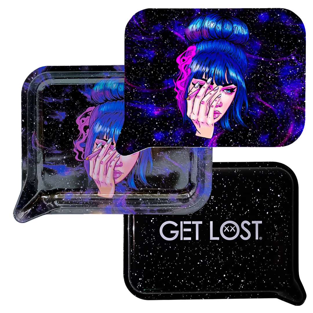 FRT3D-SM-038 Get Lost Small 3D Rolling Tray With Magnetic Lid Cover (Woman With Hangover) - Image 3