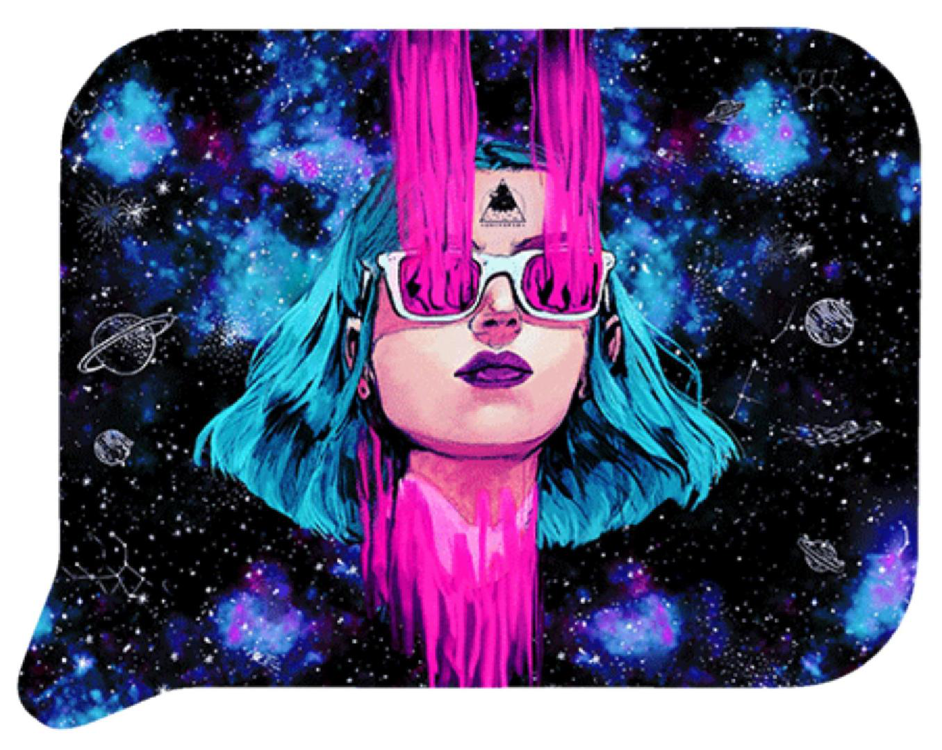 FRT3D-SM-050 Get Lost Small 3D Rolling Tray With Magnetic Lid Cover (Teleporting Girl)