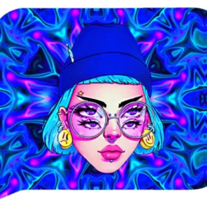 FRT3D-SM-060 Get Lost Small 3D Rolling Tray With Magnetic Lid Cover (4 Eyes Trippy Girl)