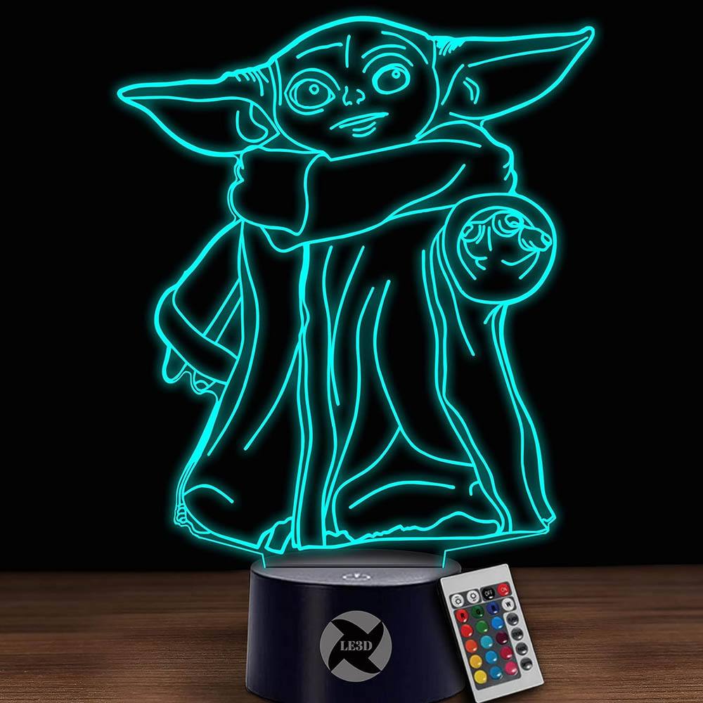 HNL-003 – Holographic LED  Lamp – Baby Yoda