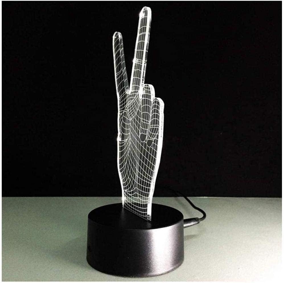 HNL-005 - Holographic LED Lamp - Victory Sign - Image 2
