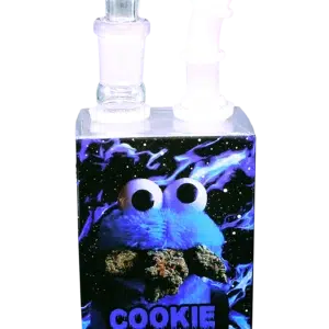 JB-009 Glass Juice Box Pipe (Cookie Monster)
