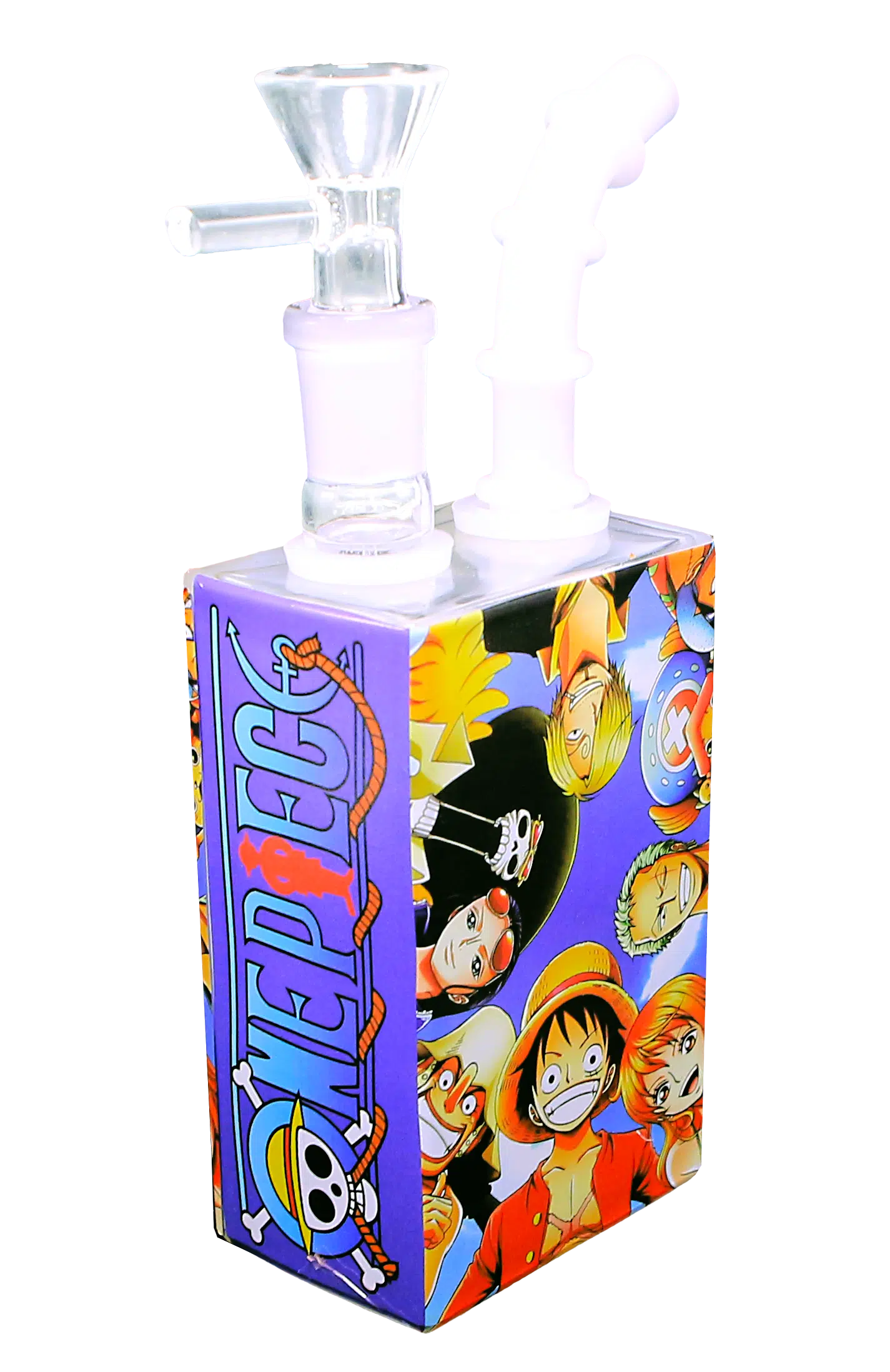 JB-013 Glass Juice Box Pipe (Anime Monkey D Luffy and Friends) - Image 2