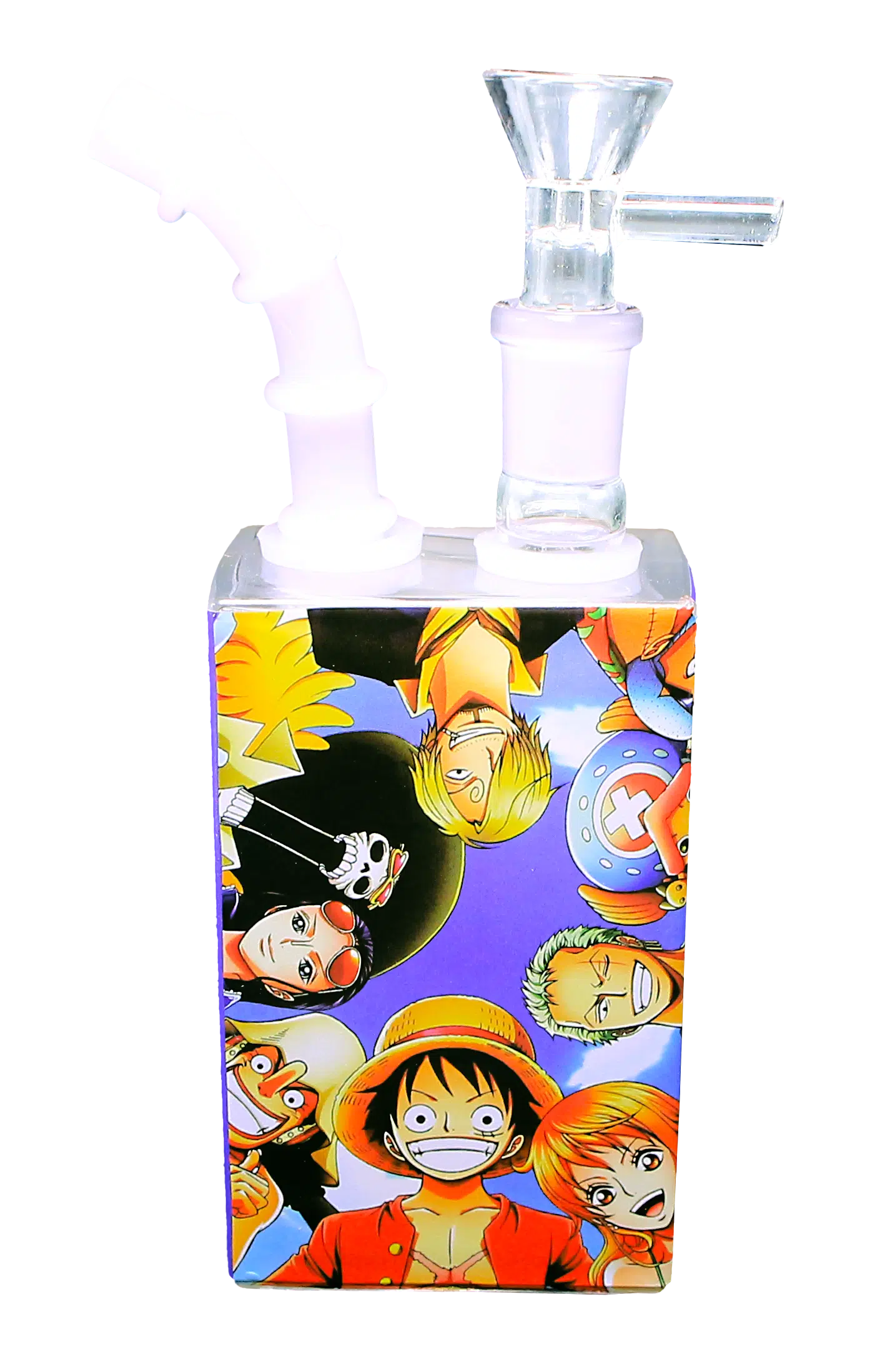 JB-013 Glass Juice Box Pipe (Anime Monkey D Luffy and Friends) - Image 3
