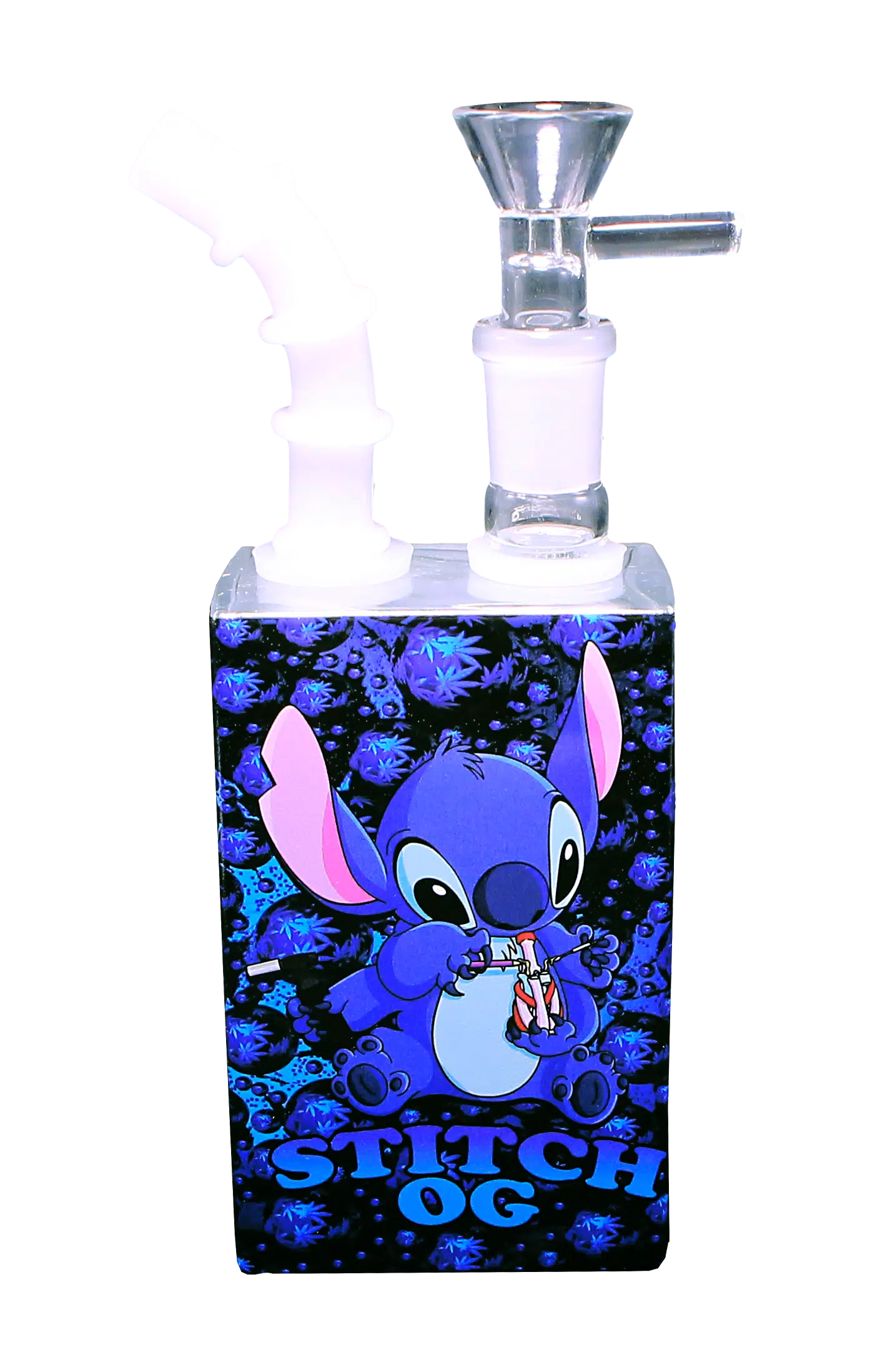 JB-022 Glass Juice Box Pipe (Stitch)
