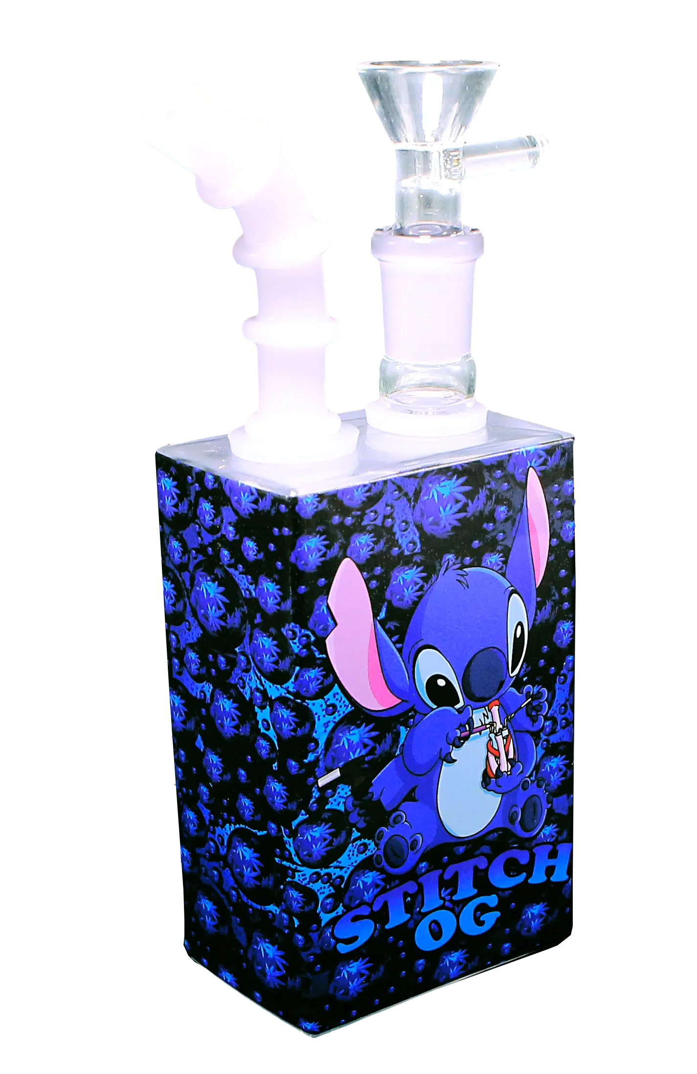 JB-022 Glass Juice Box Pipe (Stitch) - Image 2