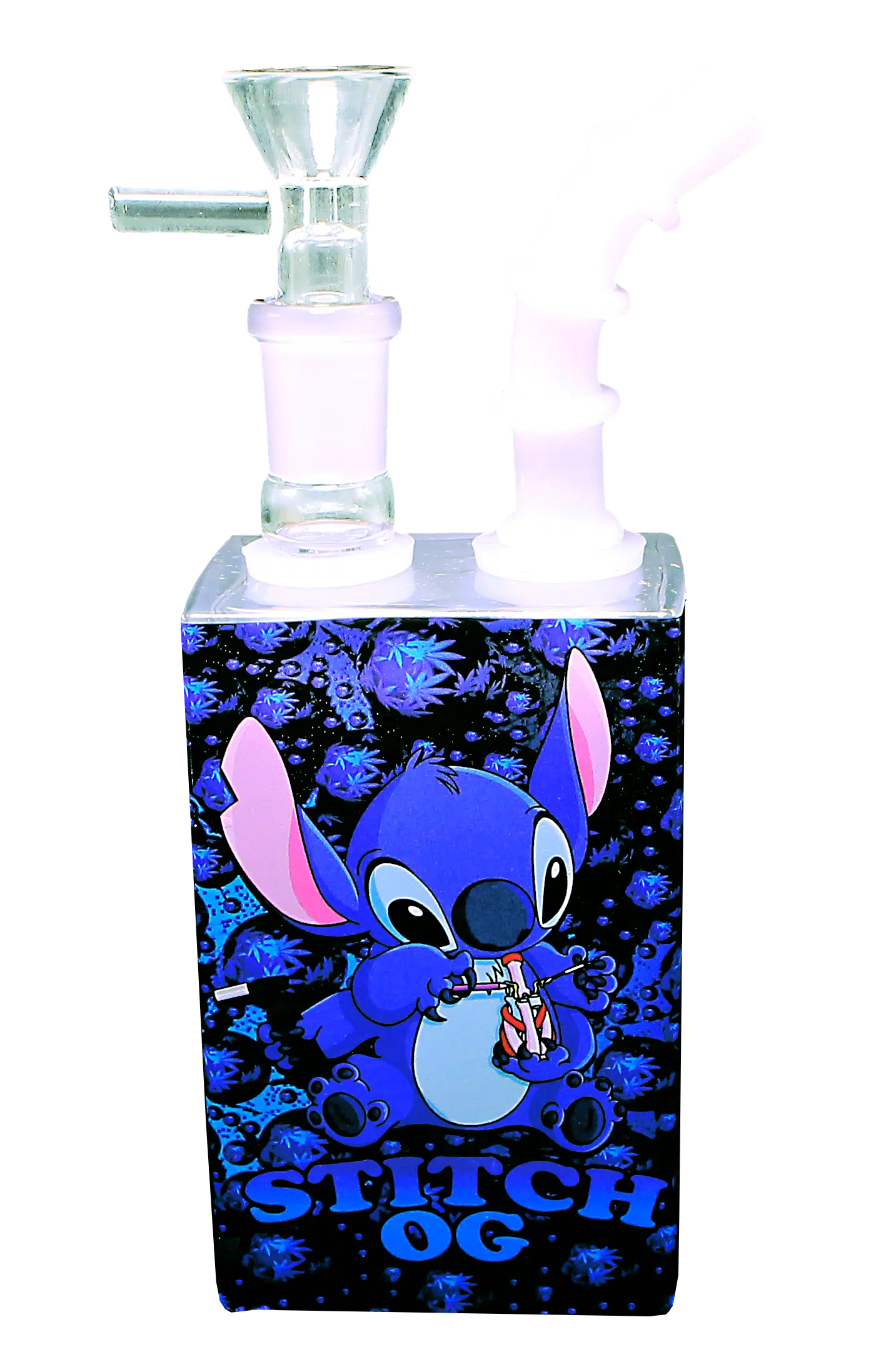 JB-022 Glass Juice Box Pipe (Stitch) - Image 3