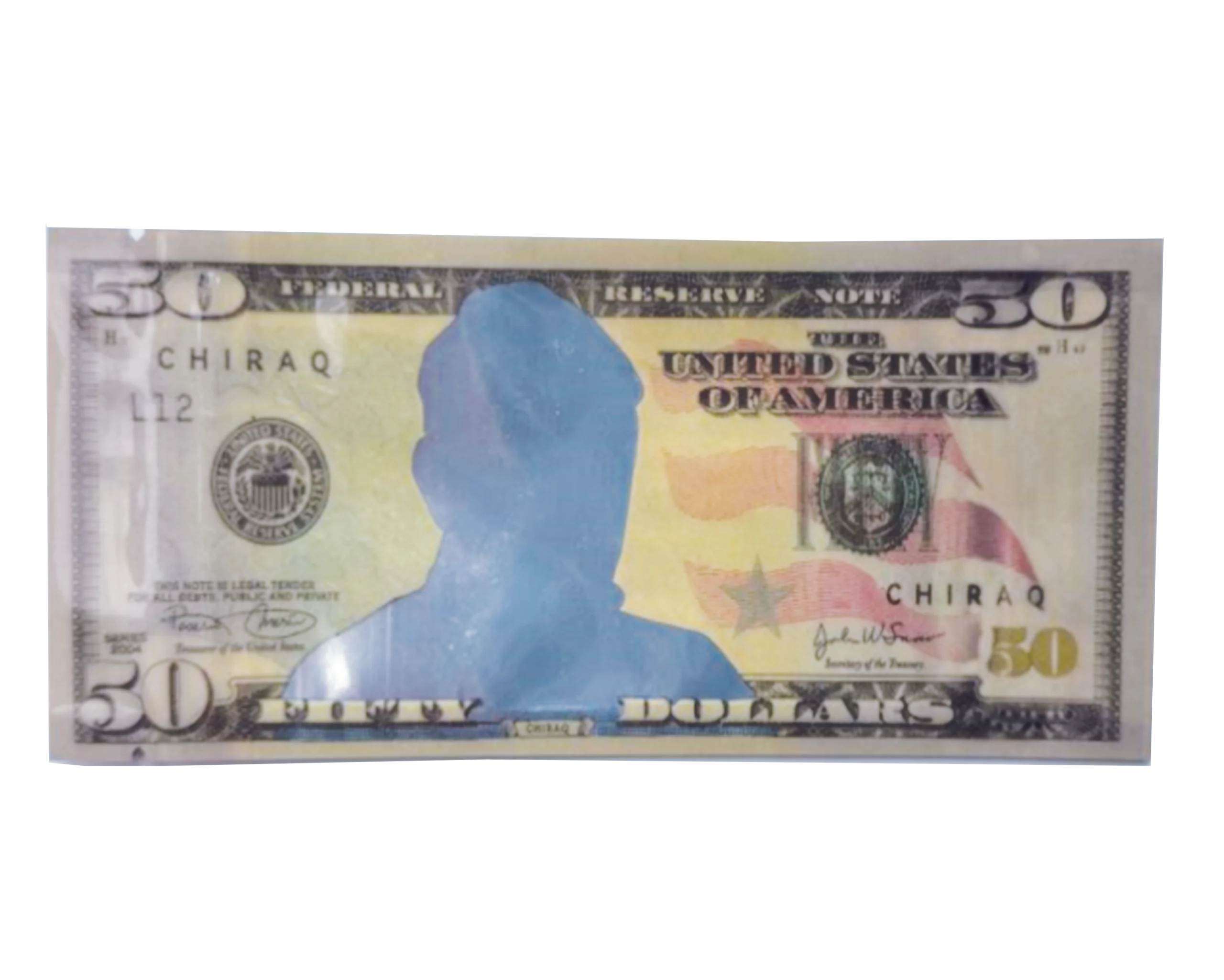 3.5 Gram Money Mylar Bag – Premium Smell-Proof Packaging – Fifty Dollar Bill Who (50 Count) MMB-35G-009