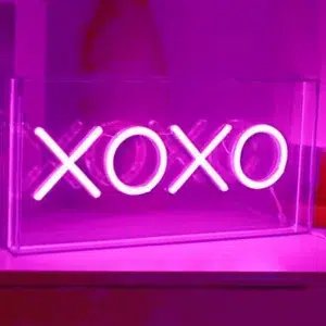 NLB-007P - Neon Light Box - XOXO Pink