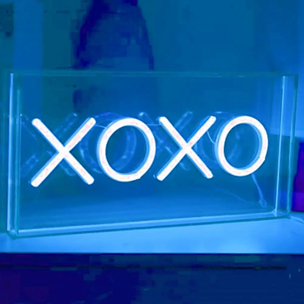 NLB-007 – Neon Light Box – XOXO Blue