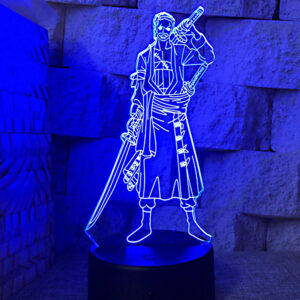 NSL-019 - LED Standing Light - Anime One Piece Hero Roronoa Zoro Monkey D Luffy