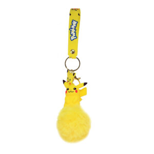 PSK-008 Pom Pom Puffy Keychain with Silicone Band - Pokemon Pikachu03