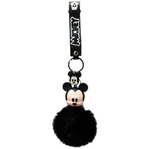 PSK-028 Pom Pom Puffy Keychain with Silicone Band - Disney Mickey Mouse