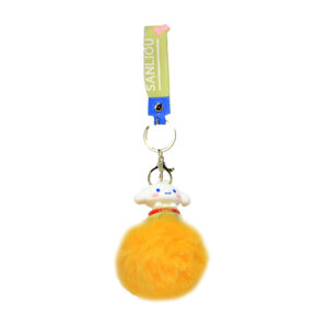 PSK-040 Pom Pom Puffy Keychain with Silicone Band - Cinnamoroll