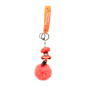 PSK-041 Pom Pom Puffy Keychain with Silicone Band - Inside Out Emotions