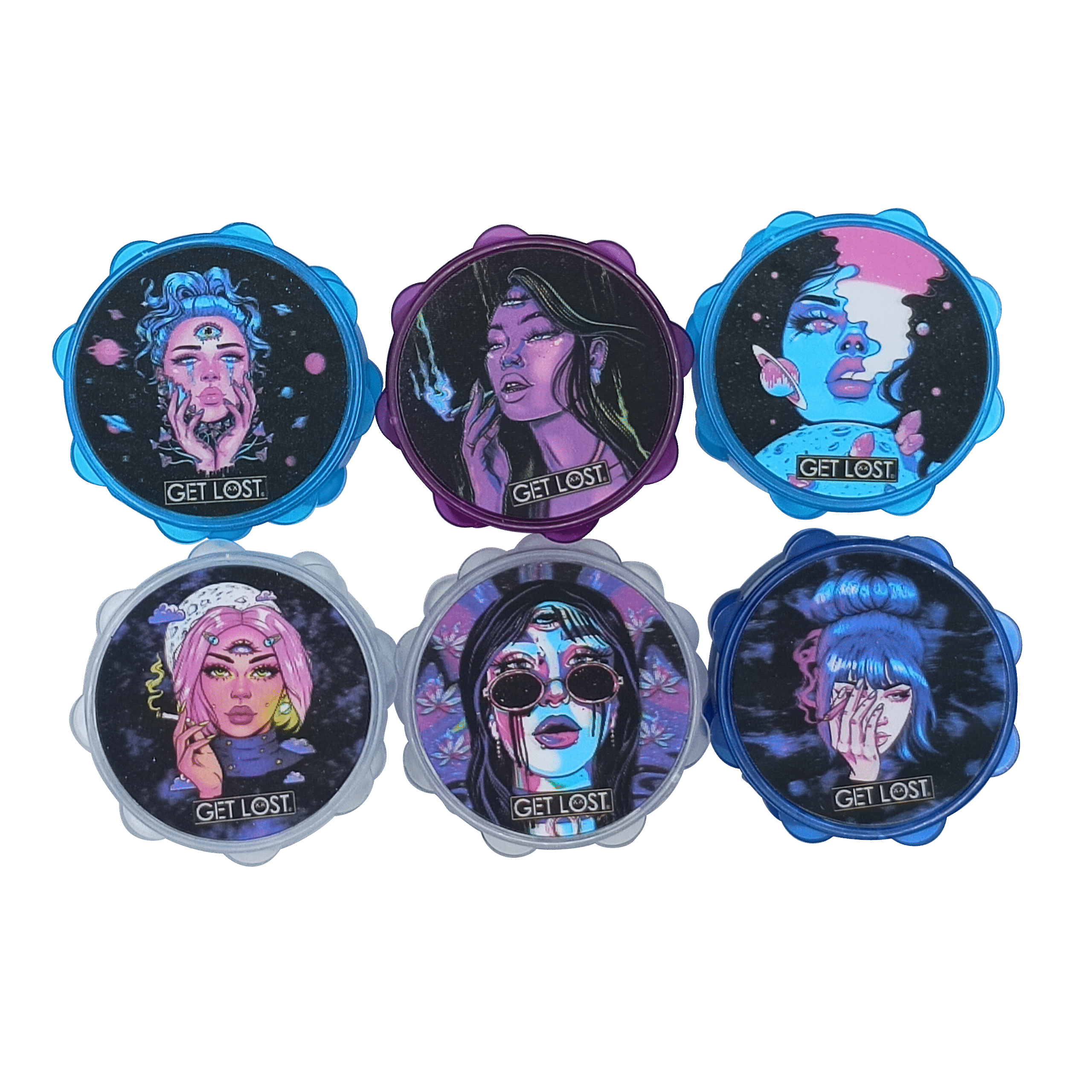 PG3DG-6PK-005 Plastic 3D Galaxy Grinder (67mm) (12 Count) Set5 - Image 4