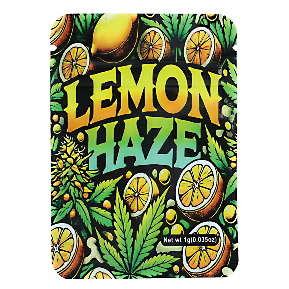 1 Gram Stock Mylar Bag – Premium Smell-Proof Flower Packaging – Lemon Haze (100 Count) WSMB-1G-001
