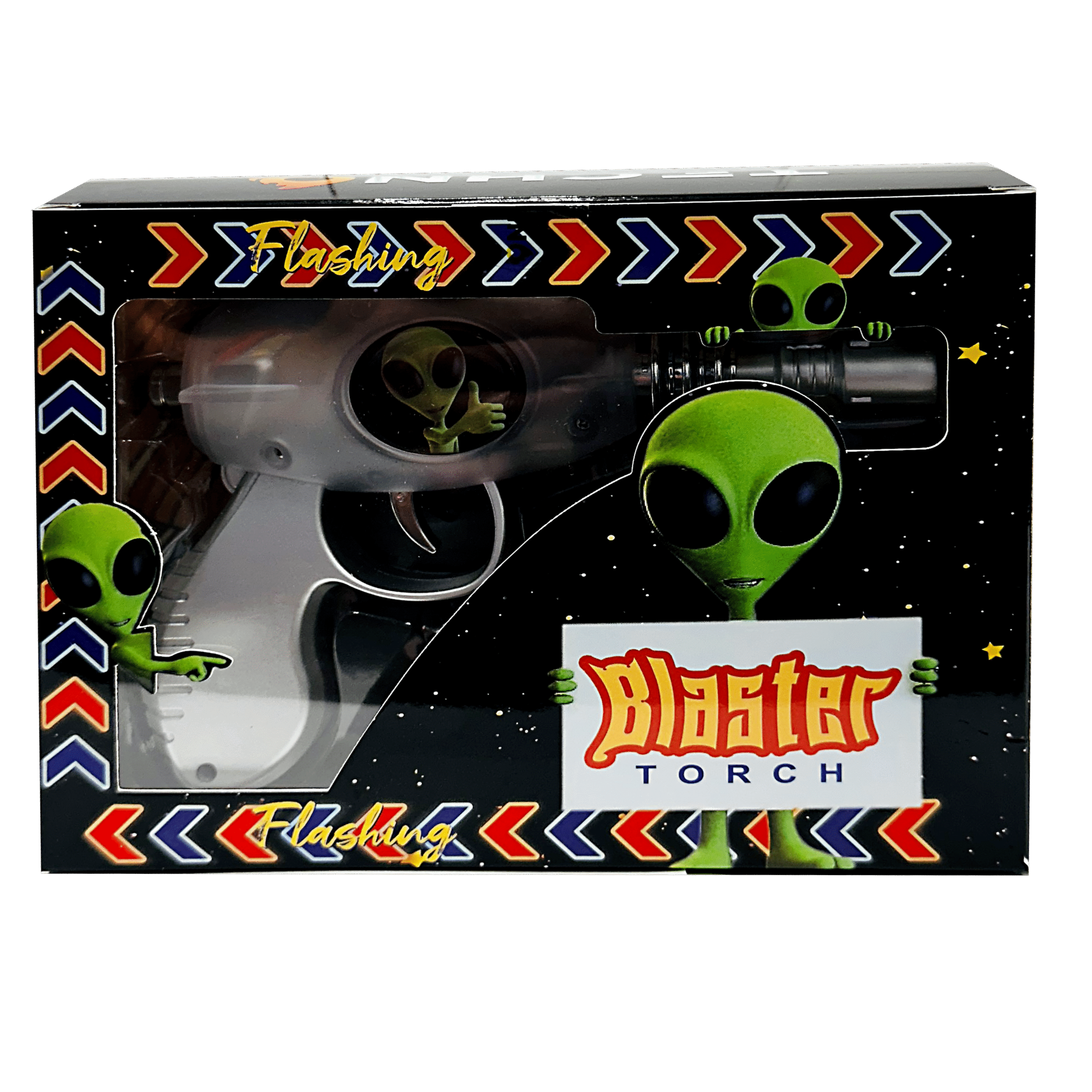 19029-FL9 Alien Blaster Torch Lighter With Fluorescent Light (Alien Thumbs Up) (1Pc)