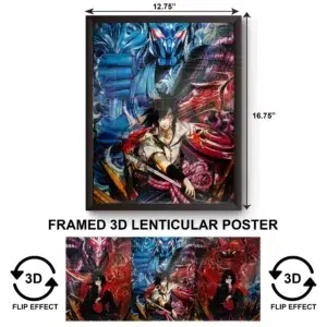 3DPWF-100 Movies - 3DPWF-100 Movies - Anime - Sasuke Naruto Framed Poster