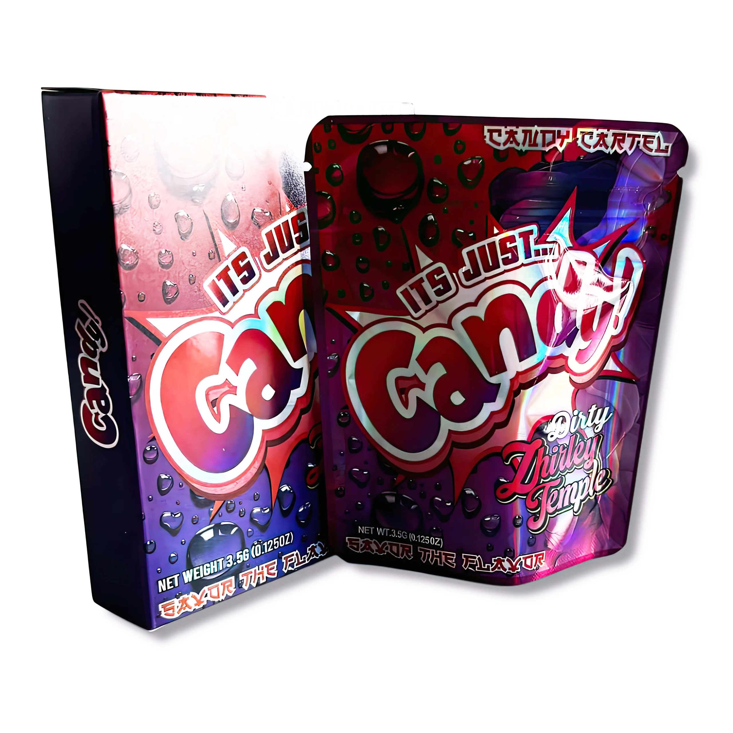 Bag-n-Box 3.5g Mylar Packaging Set – (25 Count Bags) + (25 Count) Display Boxes – Its Just Candy Dirty Sprite BAGNBOX-036