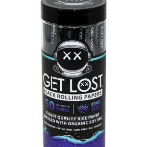 BPRCJ-KS-004 – Get Lost Black Pre-Rolled Cones King Size (50 Count Jar)