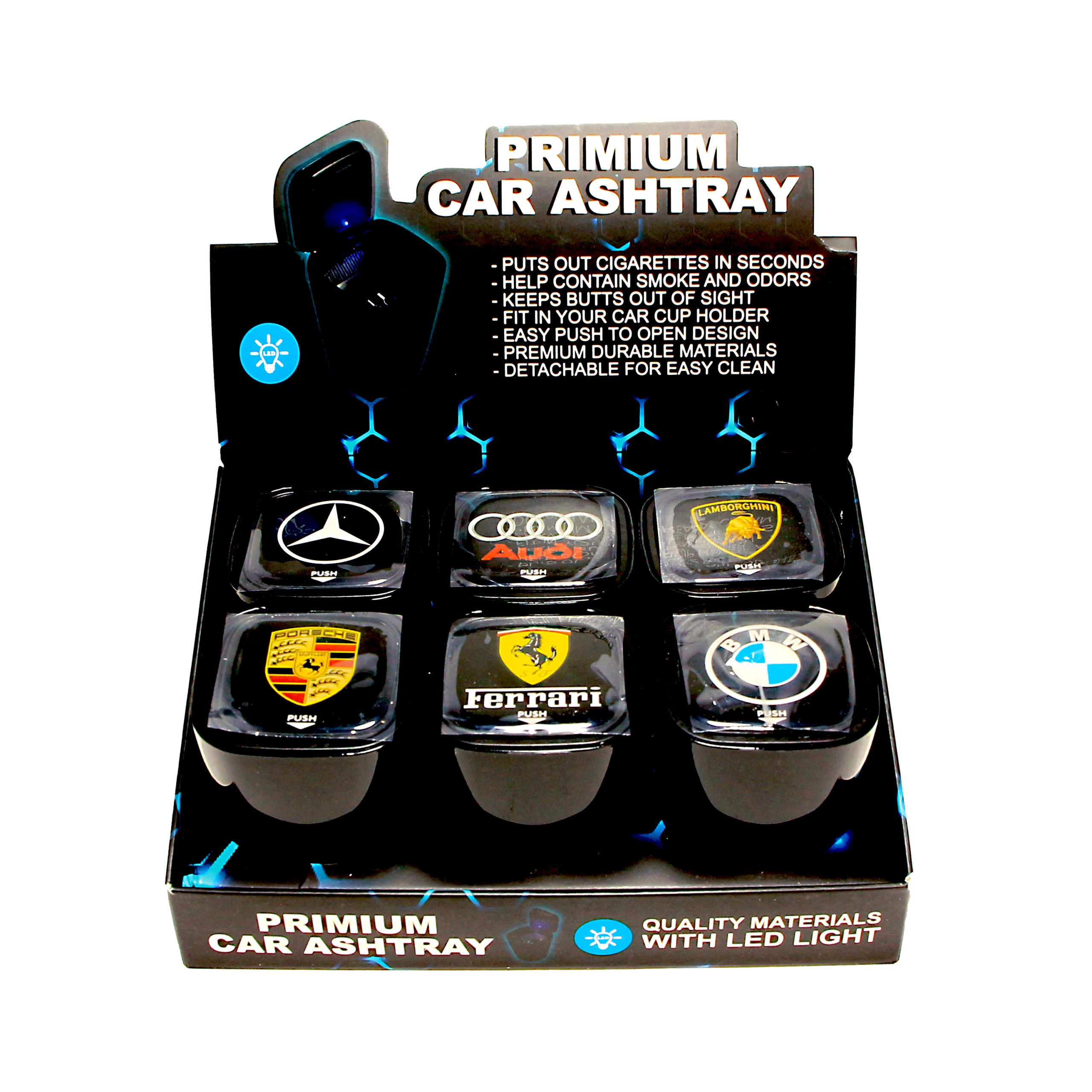 CBA-002 – Get Lost Luxury Car Brand Ashtray (6 Count)