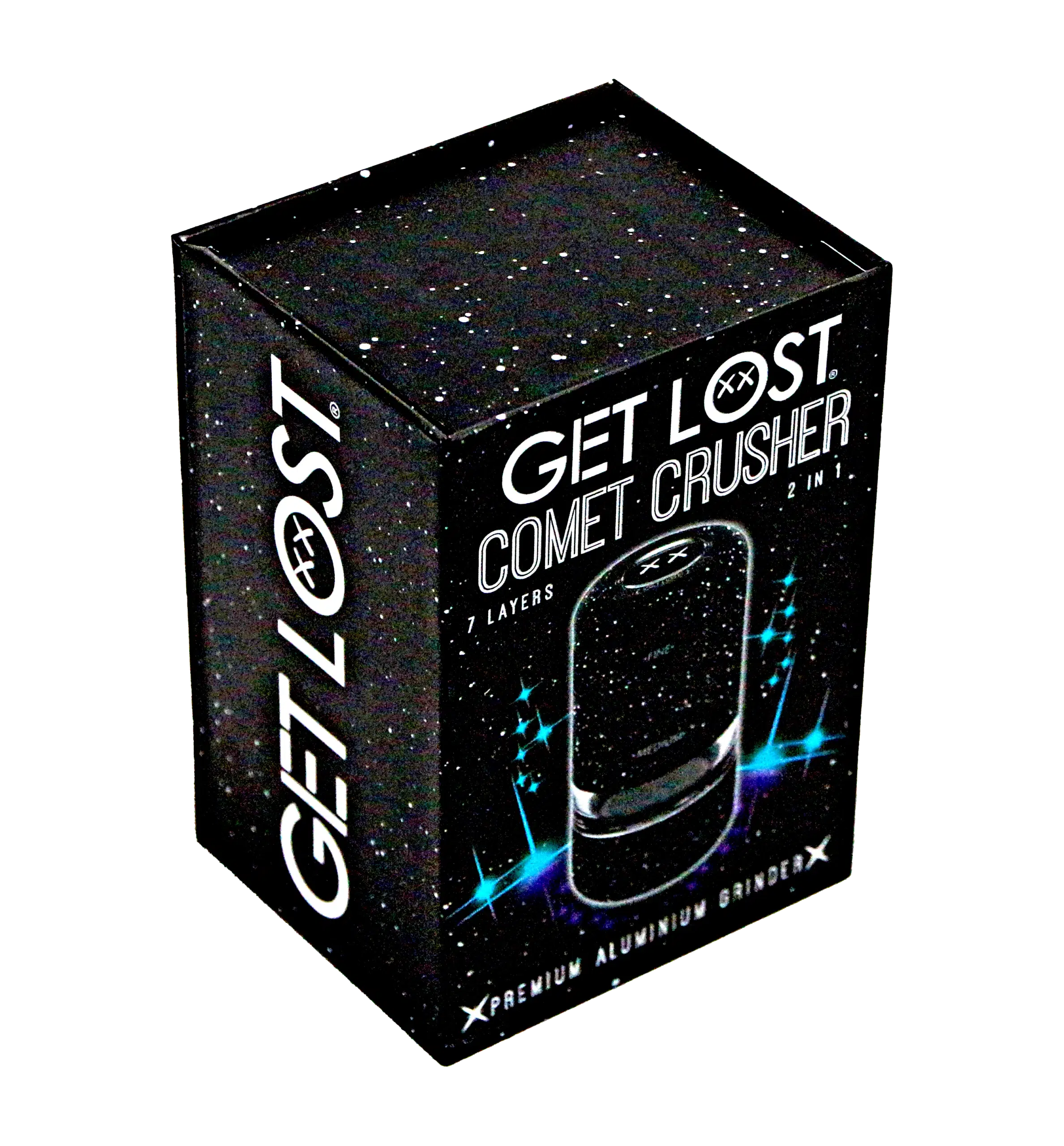 CC-BLK-002 Get Lost Comet Crusher Gradient Premium Herb Grinder (7-Piece Modular Design) (Black) - Image 17