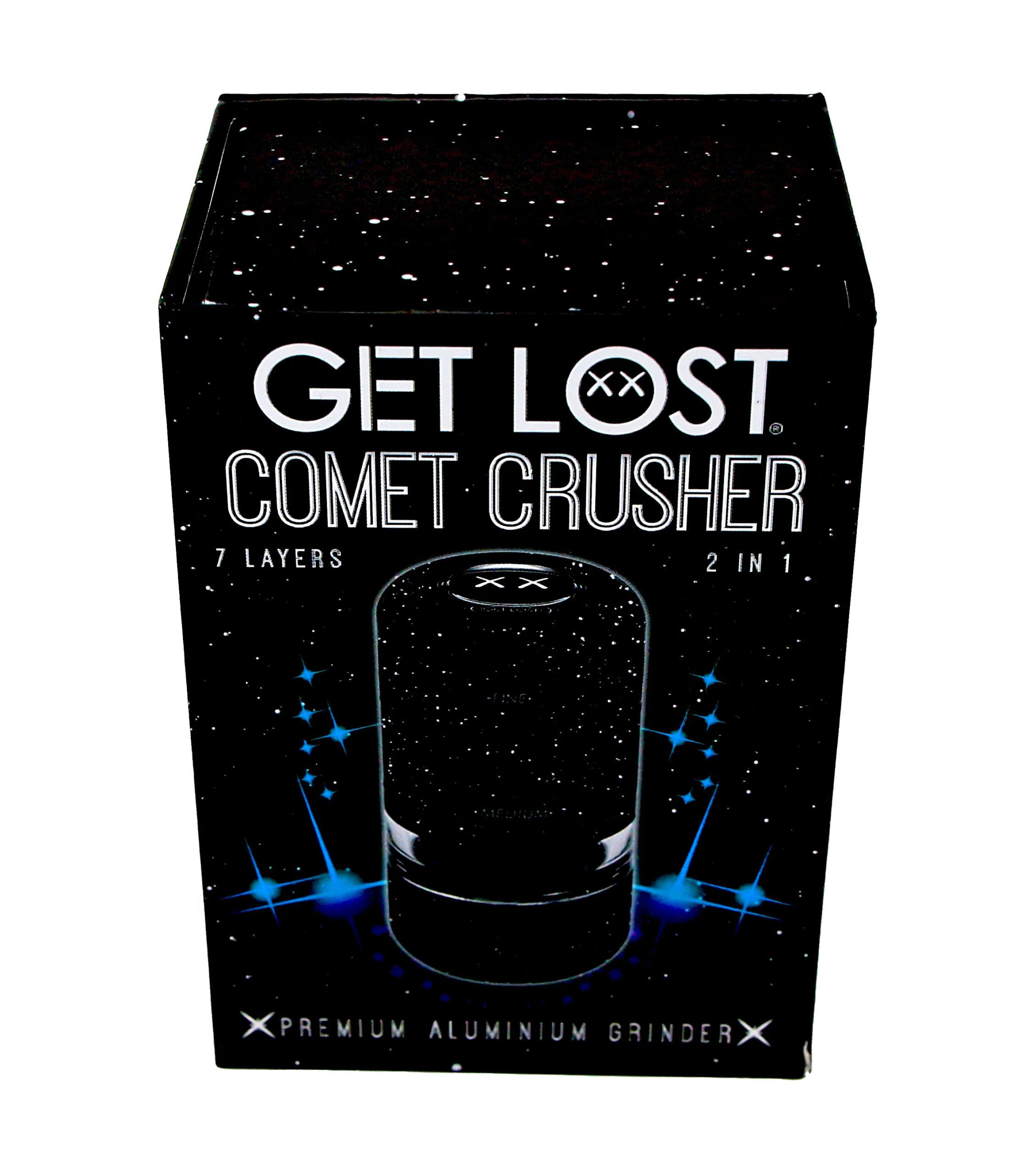 CC-BLK-002 Get Lost Comet Crusher Gradient Premium Herb Grinder (7-Piece Modular Design) (Black) - Image 10
