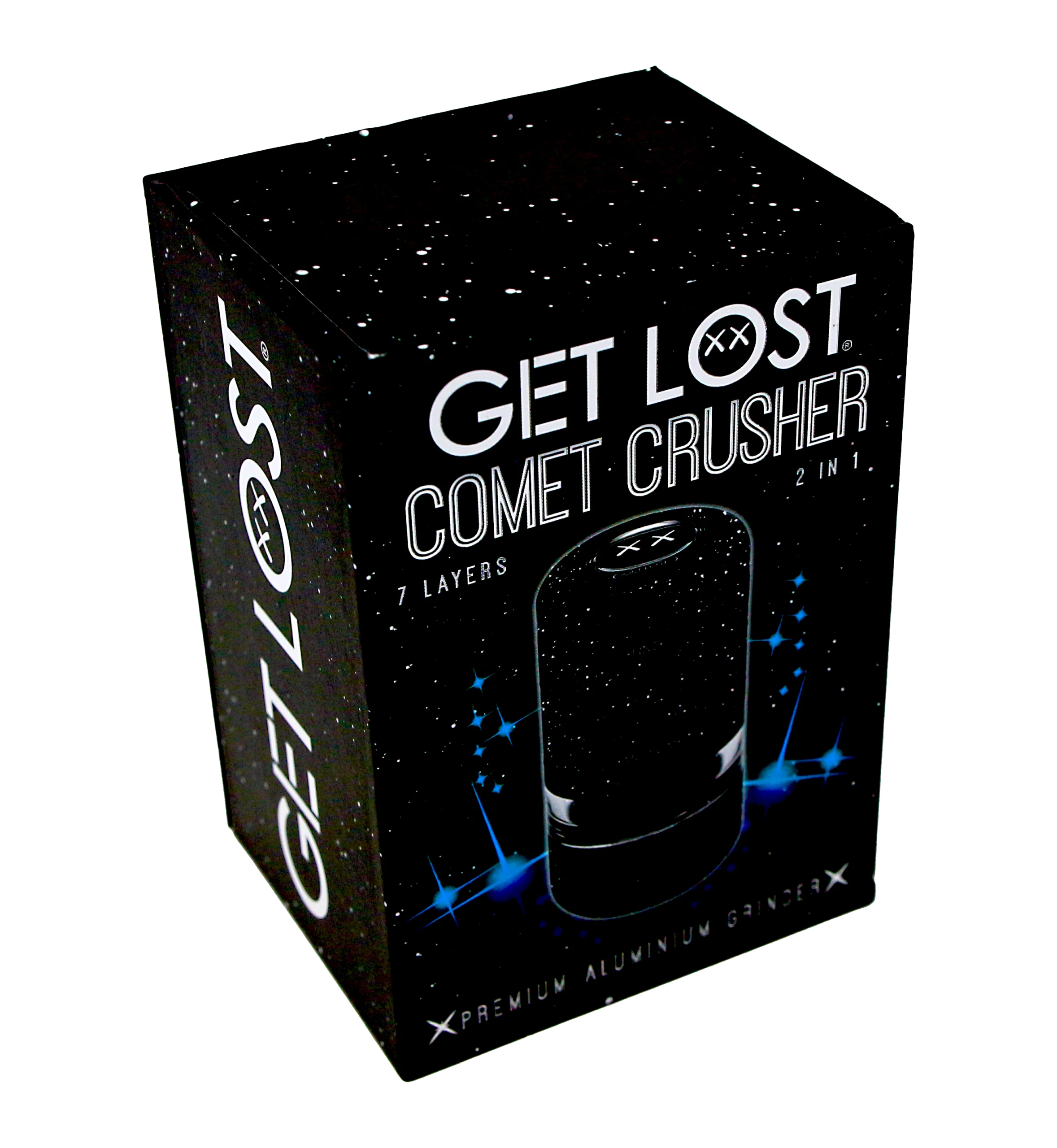 CC-BLK-002 Get Lost Comet Crusher Gradient Premium Herb Grinder (7-Piece Modular Design) (Black) - Image 5