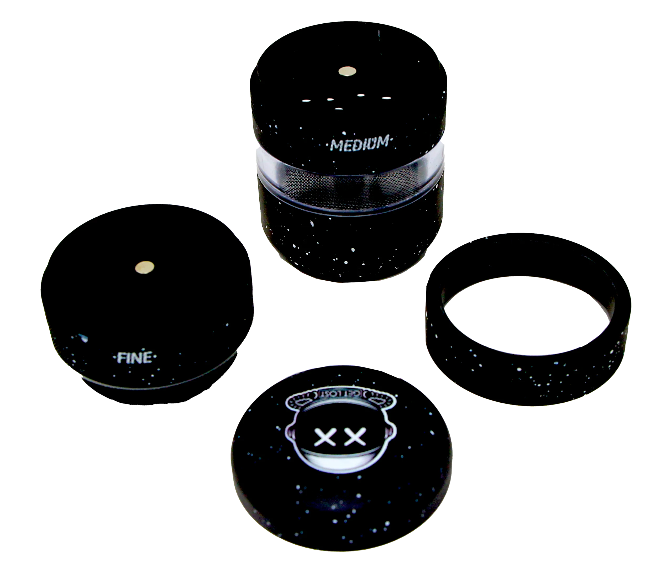 CC-BLK-002 Get Lost Comet Crusher Gradient Premium Herb Grinder (7-Piece Modular Design) (Black) - Image 19