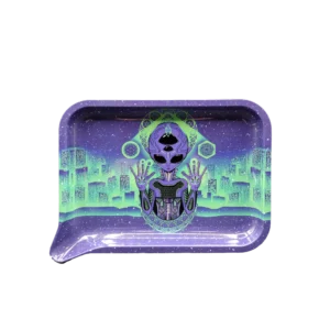 FRT-024 Get Lost Medium Funnel Rolling Tray – No Lid (Purple Alien)