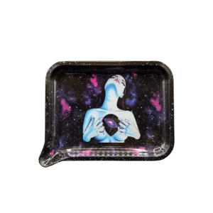 FRT-033 Get Lost Medium Funnel Rolling Tray – No Lid (Woman Galaxy Chest)
