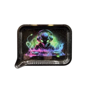 FRT-049 Get Lost Medium Funnel Rolling Tray – No Lid (Alien DJ)