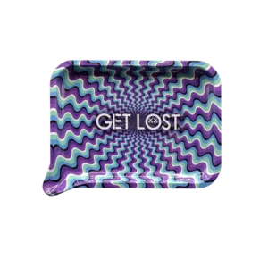 FRT-SM-037 Get Lost Small 3D Rolling Tray (No Lid) (Purple Blue Spiral)