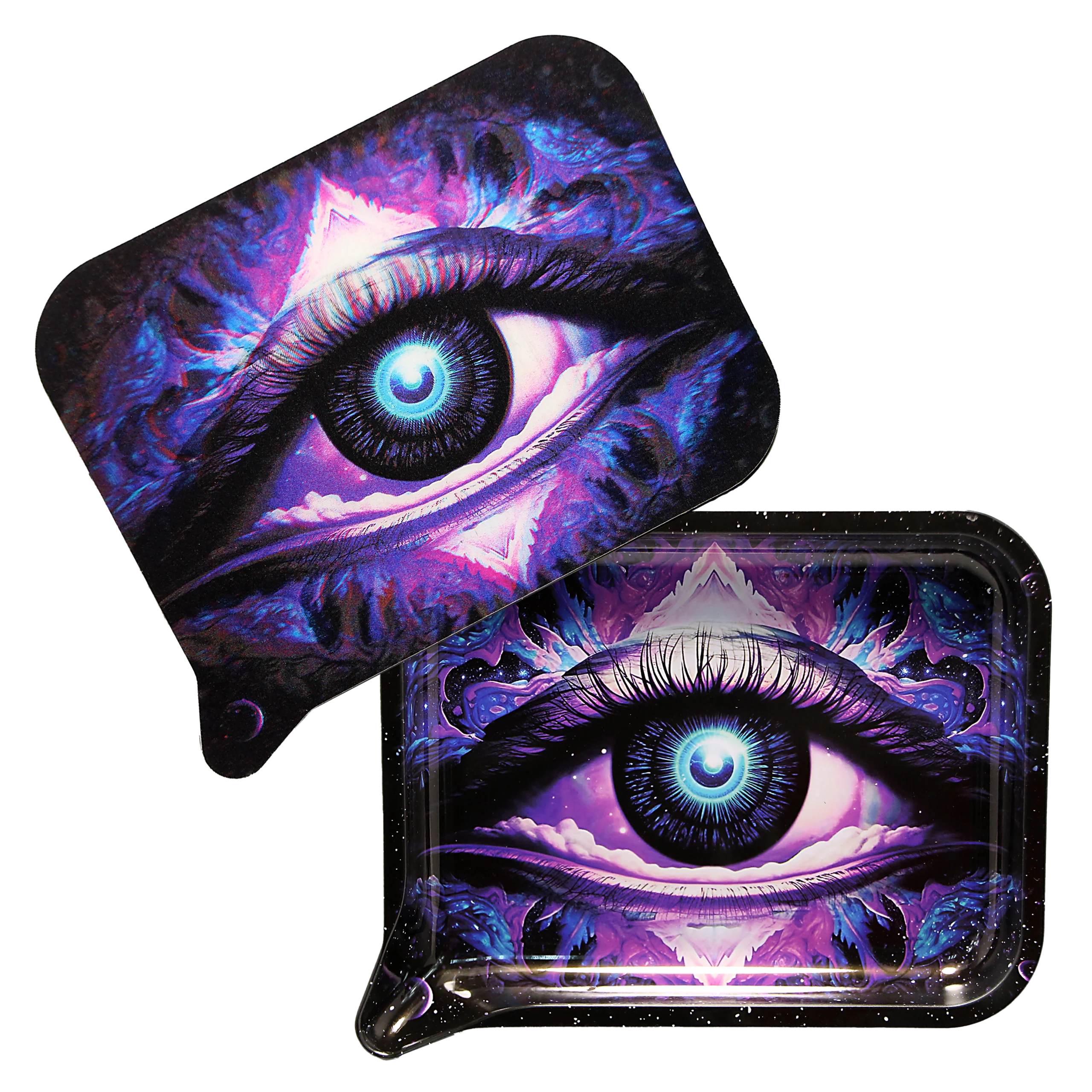 FRT3D-026 Get Lost Medium Funnel Rolling Tray with 3D Magnetic Lid (Get Lost Third Eye)