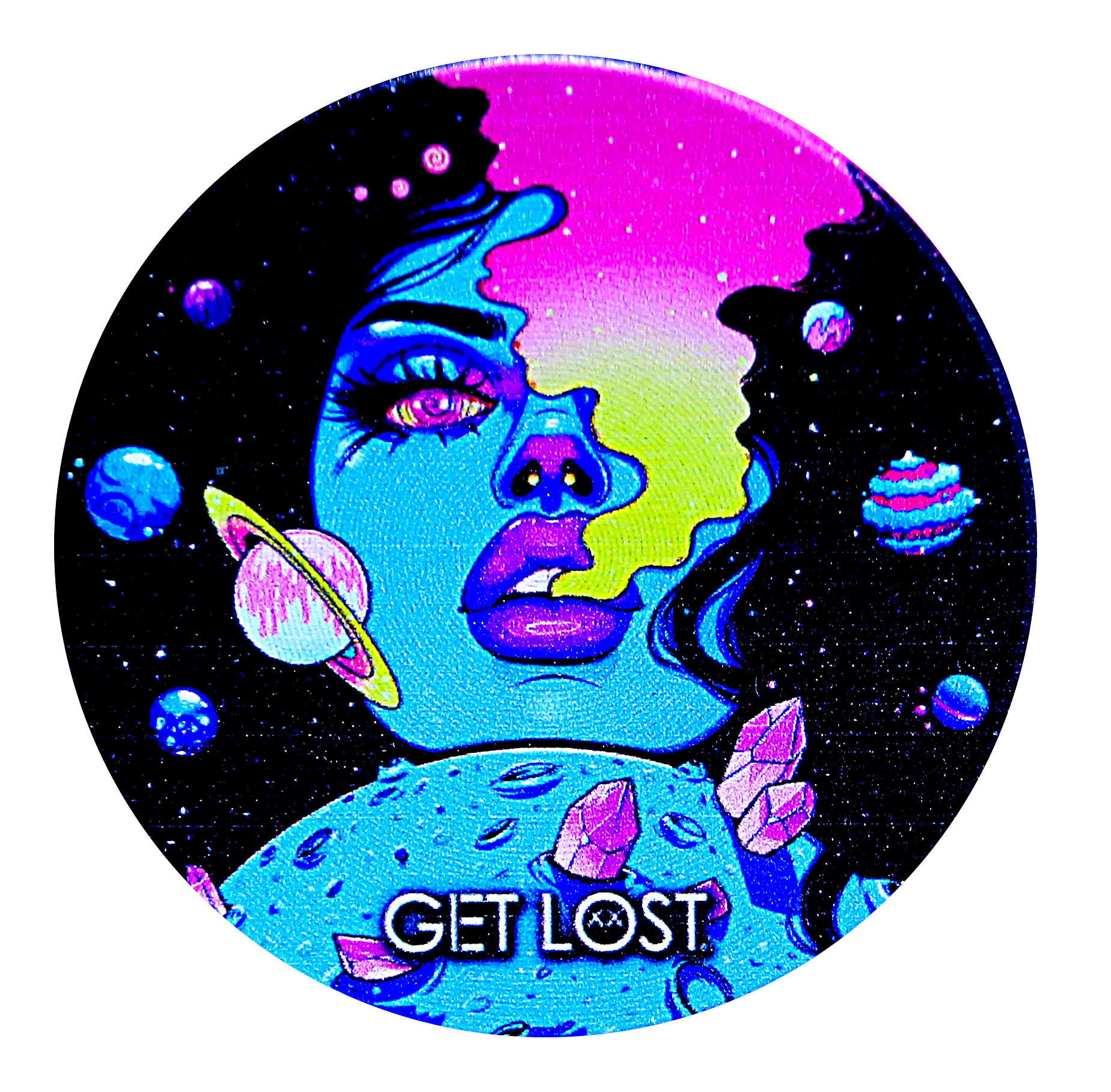 GG-50-007 - Get Lost Galaxy Grinders 4 Layers Full Print Herb Grinders – 50mm (12 Count) Set 07 - Image 16