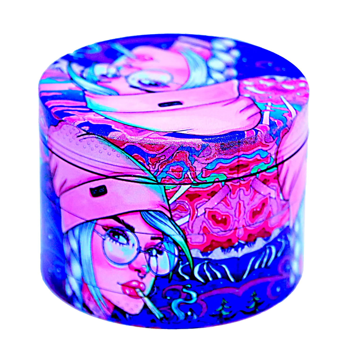 GG-50-007 - Get Lost Galaxy Grinders 4 Layers Full Print Herb Grinders – 50mm (12 Count) Set 07 - Image 11
